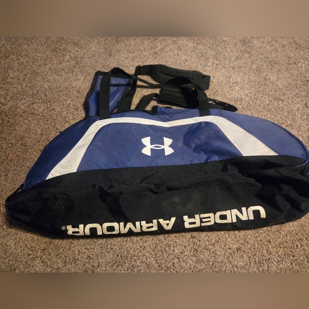 Under Armour Blue Black Padded Softball - Baseball Bat Gear Equipment Bag 36"